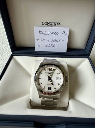Longines Conquest VHP 43mm Plata/blanco.