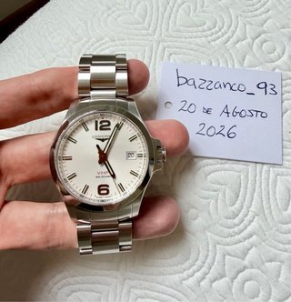 Longines Conquest VHP 43mm Plata/blanco.