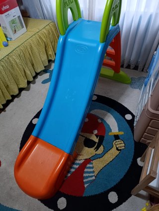 Tobogán infantil Feber azul y naranja