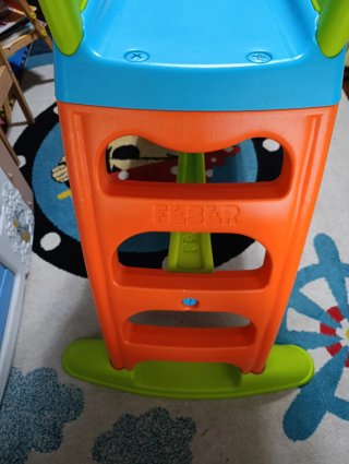 Tobogán infantil Feber azul y naranja