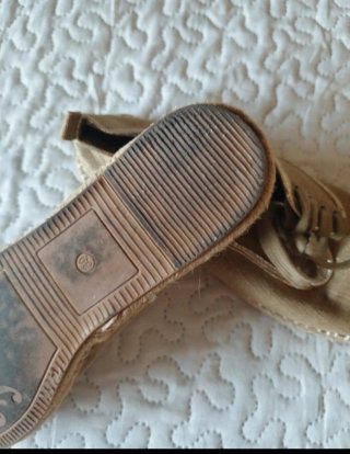 Zapatos de esparto mujer dorados