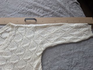 Jersey crochet blanco roto