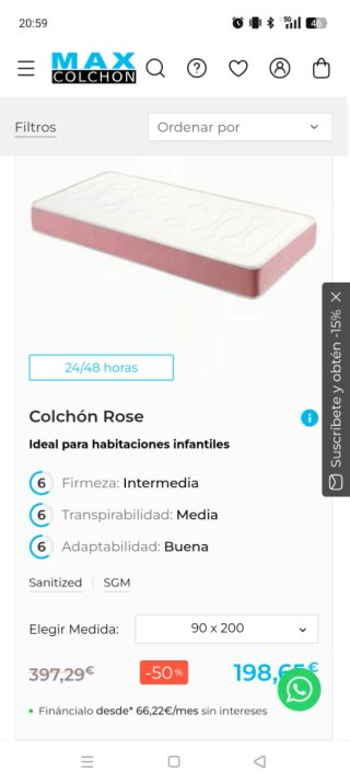 Cama nido polipiel + 2 colchones 90x200