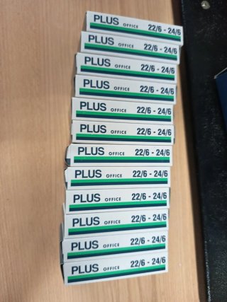 12 cajas Grapas Plus Office 22/6 y 24/6