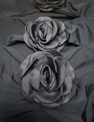 Bañador negro flores de tela talla S