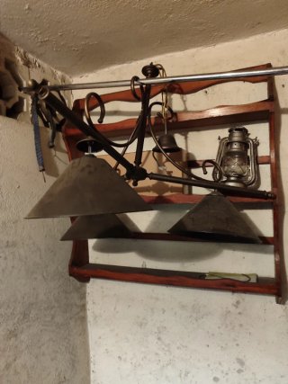 Lámpara de techo vintage metal y madera