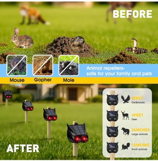 Repelente Solar Animales Ahuyentador