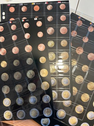 Hojas para coleccionar monedas Euro