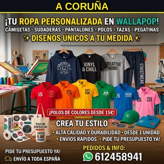 CAMISETAS PERSONALIZADAS A CORUÑA