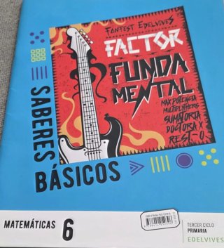 Libro texto 6⁰ Primaria Matemáticas (Edelvives)