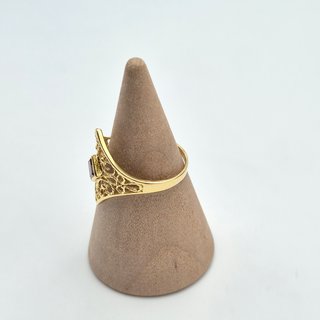 Anillo oro de 18k Rombo con Piedra. 2.34g T-14.