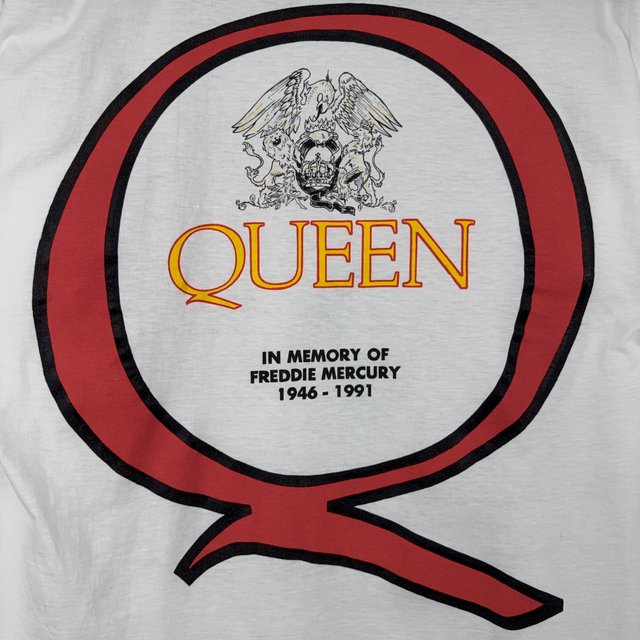 Camiseta Vintage Queen Freddie Mercury 1991 Rock Branca Colecionável