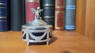 Salero Durán Cristal Azul y Plata