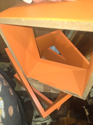 Estantería Cubo Naranja Madera