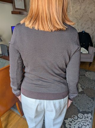 Jersey marrón punto fino señora