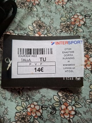 Gorra Intersport niño negra