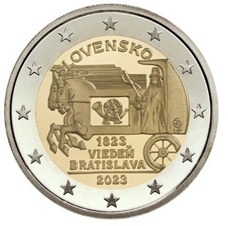 MONEDA CONMEMORATIVA 2€ ESLOVAQUIA 2023. CARROZA