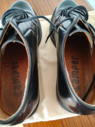 Zapatos Camper Negros Cordones Hombre, talla 38-39