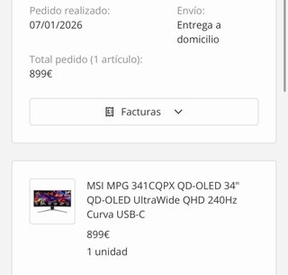 Monitor MSI MPG 341CQPX QD-OLED 34" QHD 240Hz