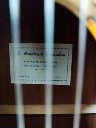 Guitarra Clásica L. Arostegui Granados