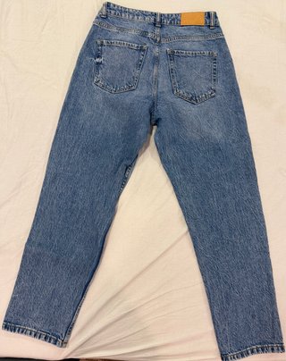 Jeans Zara Corte Recto Azul