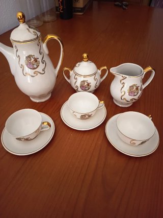 Juego de té/café Royal Gijón porcelana
