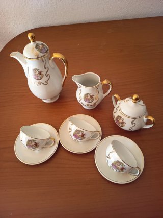 Juego de té/café Royal Gijón porcelana