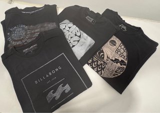 Lote 4 Camisetas Chico Negra manga larga