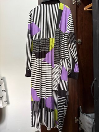 Vestido camisero estampado multicolor