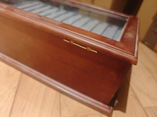 Scatola in legno e cristallo per penne stilografiche