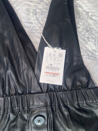 Vestido polipiel negro