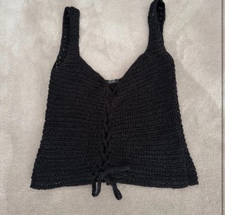 Top Massimo Dutti Negro Talla XS