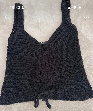 Top Massimo Dutti Negro Talla XS
