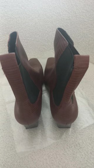 Botines Mango Marrones Piel Serpiente