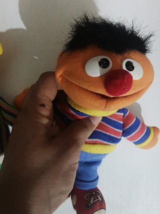 Peluches Epi y Blas. Barrio Sesamo
