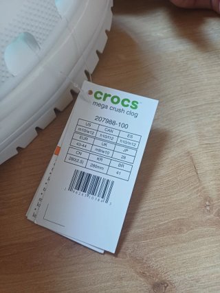 Crocs Mega Crush Clog Blancas Talla 43-44