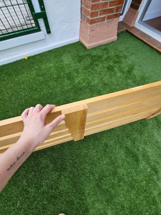 Cabecero de madera estilo palet