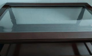 Mesa de centro madera y cristal
