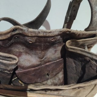 Zurrón de pastor antiguo de cuero