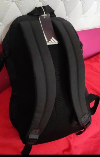 Mochila Adidas Negra HB1324, multibolsillos, power