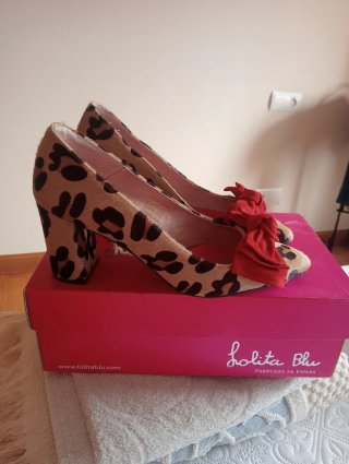Zapatos Lolita Blu Animal Print Talla 39