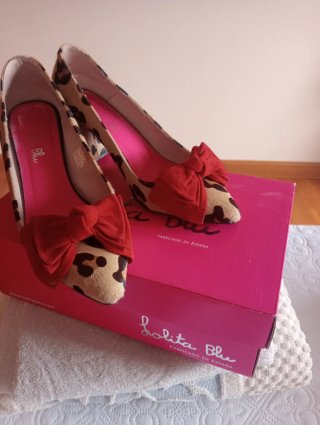 Zapatos Lolita Blu Animal Print Talla 39