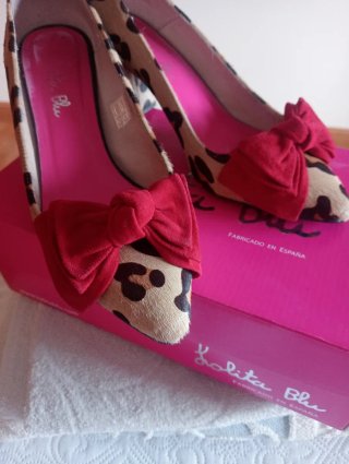 Zapatos Lolita Blu Animal Print Talla 39
