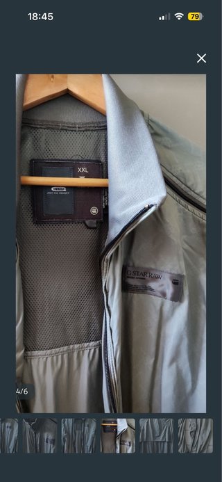 Cortavientos G-Star RAW Verde Oliva Talla XXL