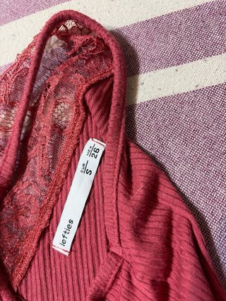 Body de encaje rosa/rojo