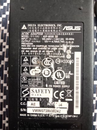 Cargador Portátil Asus Delta Electronics 65W