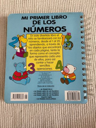 Mi Primer Libro de Los Números y material madera
