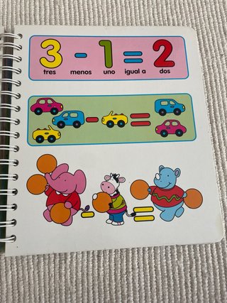 Mi Primer Libro de Los Números y material madera