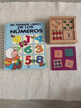 Mi Primer Libro de Los Números y material madera