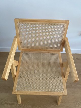 4 Sillas Madera Vintage Ratán Nuevas
